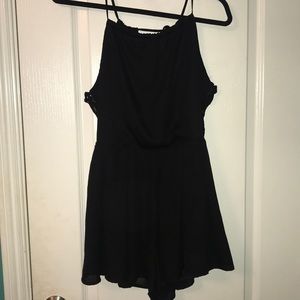 Black romper (chiffon material)